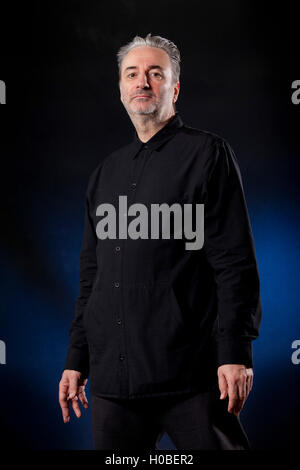 Paul Morley, la musique anglaise, journaliste et présentateur de télévision, à l'Edinburgh International Book Festival. Edimbourg, Ecosse. 25 août 2016 Banque D'Images