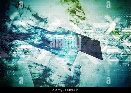 Résumé Arrière-plan technique. Hi Tech l'Abstraction Banque D'Images