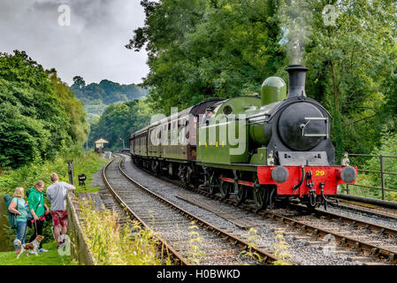 North Yorkshire Moors Railway NYMR Lambton moteur réservoir 29 Mnumber photographié à Consall sur l'Churnet Valley Railway à Stafford Banque D'Images