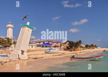 Phares Puerto Morelos Yucatan Mexique Banque D'Images