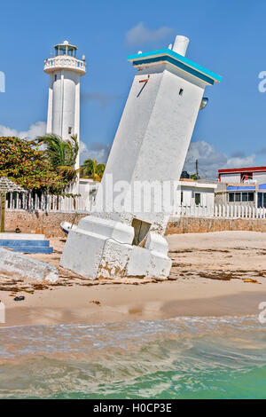 Phares Puerto Morelos Yucatan Mexique Banque D'Images