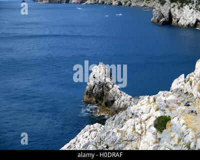 Vue de la côte et la mer autour de la Spezia, ligurie, italie Banque D'Images