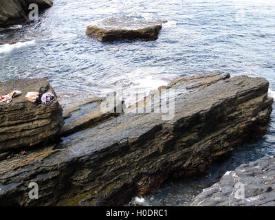 Vue de la côte et la mer autour de Portovenere Banque D'Images