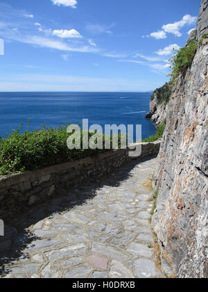 Vue de la côte et la mer autour de Portovenere Banque D'Images