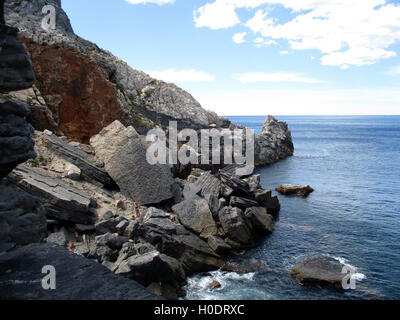 Vue de la côte et la mer autour de Portovenere Banque D'Images