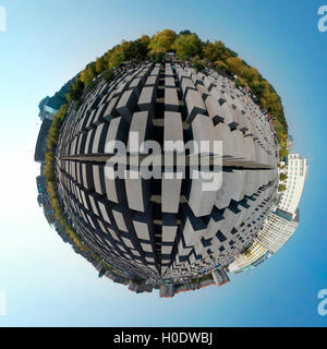 Full Circle-Panorama : Holocaust-Mahnmal, Berlin-Mitte. Banque D'Images