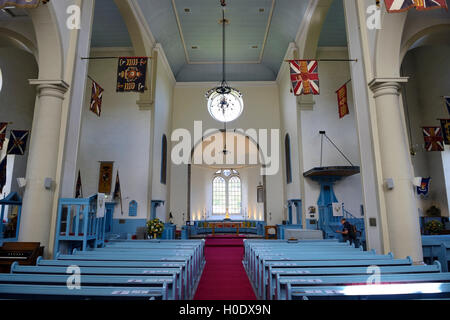 Intérieur de Canongate Kirk au bas du Royal Mile à Édimbourg, Écosse Banque D'Images