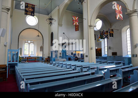 Intérieur de Canongate Kirk au bas du Royal Mile à Édimbourg, Écosse Banque D'Images