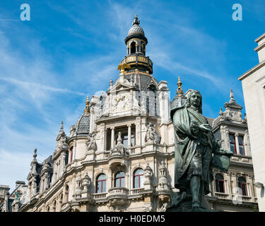 Bâtiments le long de la rue Meir Anvers Banque D'Images