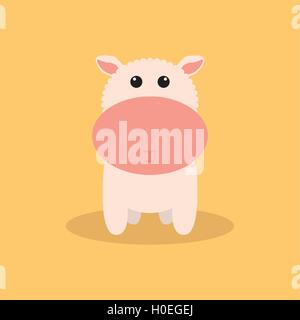 Cute Cartoon mouton Illustration de Vecteur