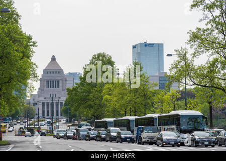 Bâtiment de la Diète nationale, Kasumigaseki, Chiyoda-Ku, Tokyo, Japon Banque D'Images