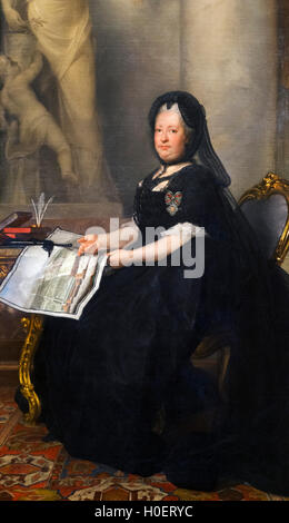 L'Impératrice Marie-Thérèse (Maria Theresa Walburga Amalia Christina - 1717-1780) comme une veuve. Portrait par Anton von Maron, 1773. Banque D'Images