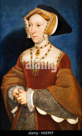 Jane Seymour (1508-1537), troisième épouse du Roi Henry VIII d'Angleterre, par Hans Holbein le Jeune, c.1536-1537 Banque D'Images