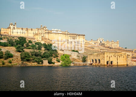 Amber (amer) ou fort, Jaipur, Rajasthan, Inde Banque D'Images