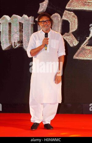 Réalisateur Rakeysh Omprakash Mehra Bollywood durant la musique Lancement du film Mirzya à Mumbai, Inde, le 13 septembre 2016. Banque D'Images