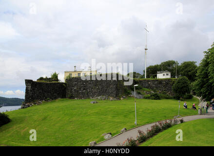 Vieux fort dans la région de Nordnes, ville de Bergen, Norvège Banque D'Images