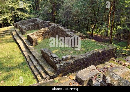 Vis creuse de la Reina, baignoire de la Reine, les ruines mayas de Palenque, Chiapas, Mexique Banque D'Images