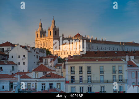 Vue sur l'Alfama district à l'église de São Vicente de Fora Lisbonne Portugal Banque D'Images