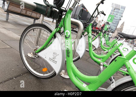 Citybikes Liverpool Banque D'Images