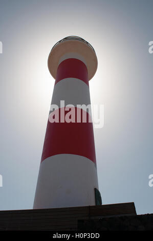 Fuerteventura : El Toston Phare, dont la structure originale a été ouvert en 1897 dans le nord-ouest de l'île près de El Cotillo Banque D'Images