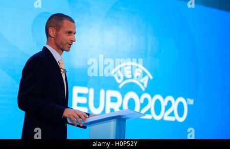 Nouveau président de l'UEFA Il pendant l'Aleksander UEFA EURO 2020 Lancement de l'événement à Londres l'Hôtel de Ville. Banque D'Images