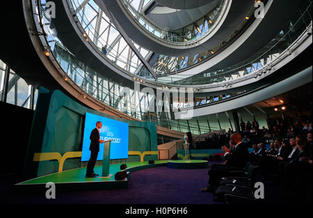 Nouveau président de l'UEFA Il pendant l'Aleksander UEFA EURO 2020 Lancement de l'événement à Londres l'Hôtel de Ville. Banque D'Images