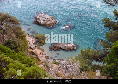 Un endroit idyllique sur la Costa Brava à proximité de Lloret de Mar Banque D'Images