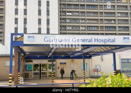 Entrée principale de l'Hôpital général Gartnavel à Glasgow, Écosse, Royaume-Uni Banque D'Images