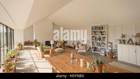 Home Vitrine plan d'étage ouvert salle à manger Banque D'Images