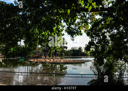 Le lac Supérieur en Bois de Boulogne, Paris, France. Banque D'Images