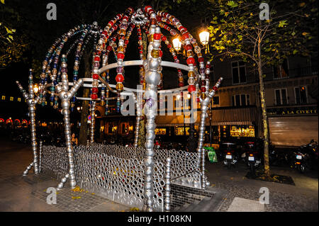 Paris, France. Métro Palais Royal, Musée du Louvre. Banque D'Images