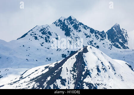 Vue sur montagne neige dans le Sikkim, Inde. Banque D'Images