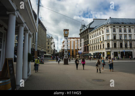 L'horloge Laima à Riga Banque D'Images