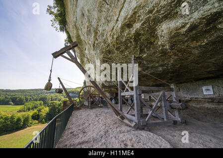 Site préhistorique de La Roque Saint-Christophe en Dordogne, France Banque D'Images