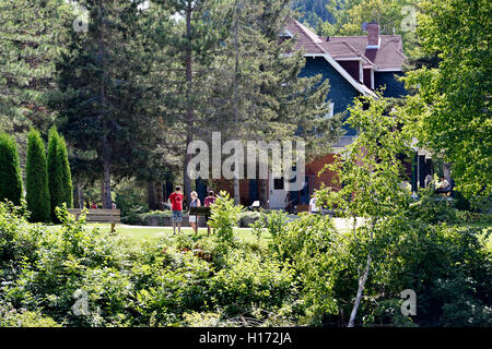 Village fantôme de Val-Jalbert, Canada Banque D'Images