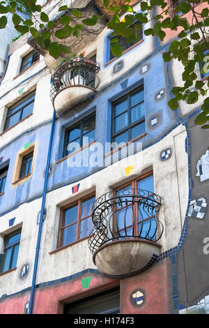 Maison Hundertwasser dans la capitale de l'Australie. Vienne. Banque D'Images