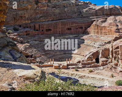 Amphithéâtre romain de Petra, Jordanie Banque D'Images