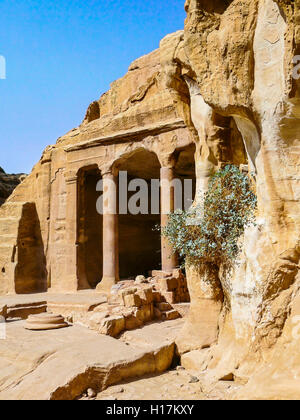 Tombes de Petra, Jordanie Banque D'Images