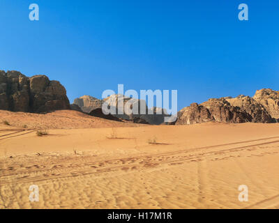 Désert du Wadi Rum, Jordanie Banque D'Images