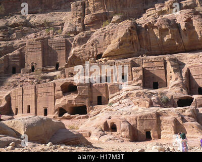 Tombes de Petra en Jordanie Banque D'Images