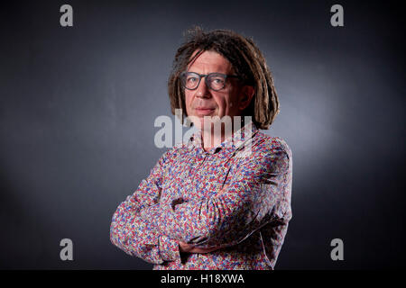 David Goldblatt, le journaliste sportif, journaliste et auteur, à l'Edinburgh International Book Festival. Edimbourg, Ecosse. 16 août 2016 Banque D'Images