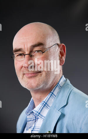 Gerry Cambridge, le poète et critique, à l'Edinburgh International Book Festival. Edimbourg, Ecosse. 16 août 2016 Banque D'Images