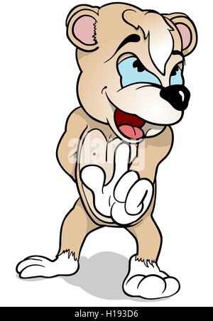 Parler de l'ours brun Illustration de Vecteur