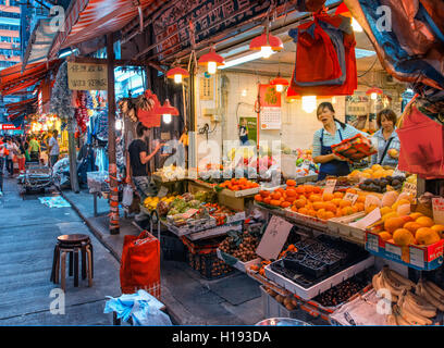 Marché de Wan Chai à Hong Kong Banque D'Images