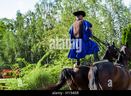 Cavaliers de la Puszta hongroise. Connu sous le nom de csikós ou cow-boys. Banque D'Images