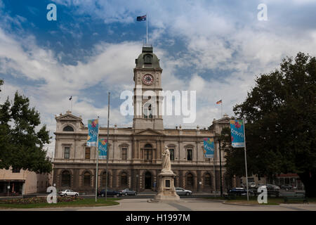 L'hôtel de ville est considéré comme l'un des seuls trois de ces bâtiments dans le monde équipées de cloches. L'Australie Ballarat Banque D'Images