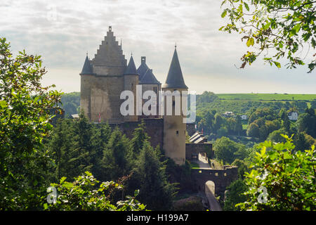 La belle et historique le château de Vianden, Luxembourg Banque D'Images