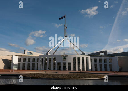 La maison de l'Australie avec son Parlement et le lieu de réunion d'une nation, la Maison du Parlement australien Canberra Australie Banque D'Images