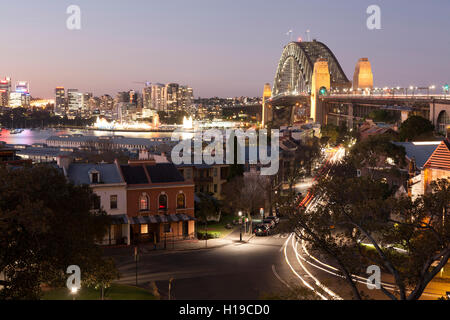 Sydney Harbour Bridge de Sydney Observatory Hill Australie Banque D'Images