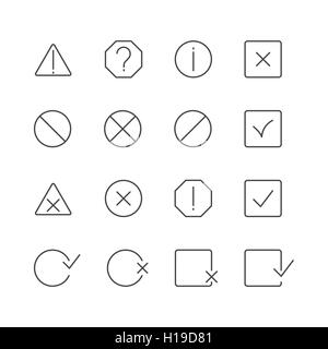 Un ensemble de symboles d'information, vecteur illustration. Illustration de Vecteur